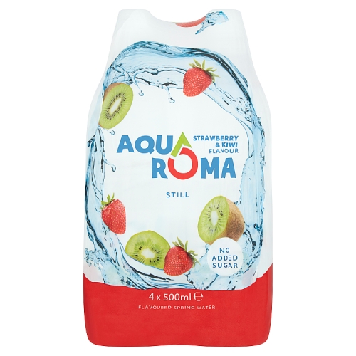 AQUAROMA STRAWBERRY & KIWI 4PK 500ML