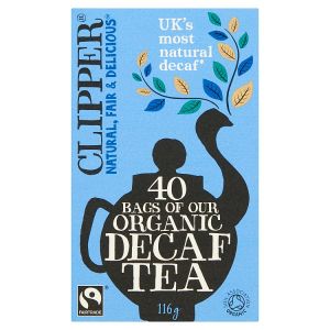 CLIPPER FAIRTRADE ORGANIC DECAF TEA BAGS 40'S