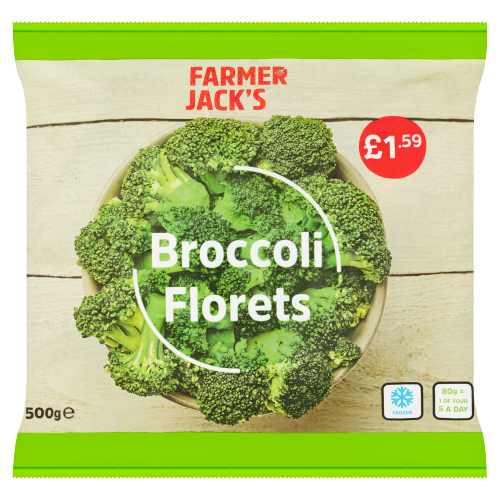 FARMER JACK'S BROCCOLI FLORETS PMP £1.59 500G