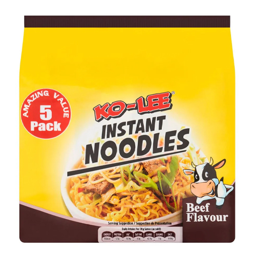 KO-LEE 5 PACK BEEF FLAVOUR INSTANT NOODLES 70G