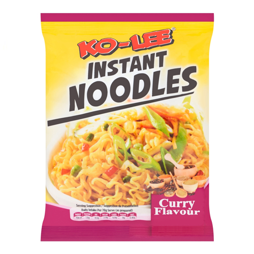 KO-LEE 5 PACK CURRY FLAVOUR INSTANT NOODLES 70G