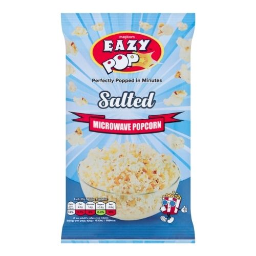 EAZY POP SALTED MICROWAVE POPCORN 85G