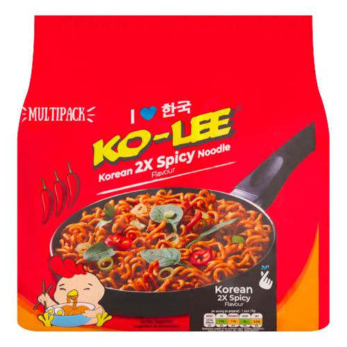 KO-LEE 4 PACK KOREAN 2XSPICY NOODLES 70G