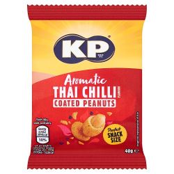 KP FLAVOUR KRAVERS AROMATIC THAI CHILLI COATED PEANUTS 40G