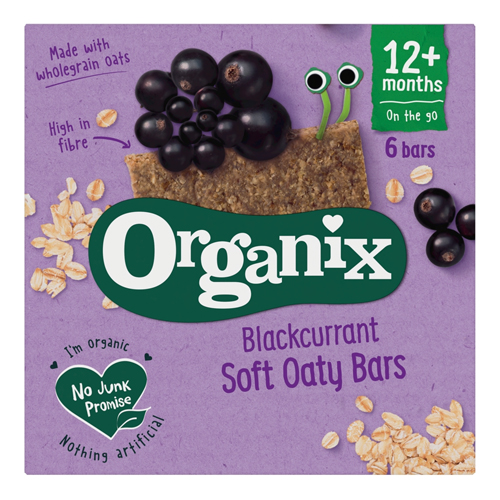 ORGANIX BLACKCURRANT SOFT OATY BARS 12+MONTHS 6PK 23G
