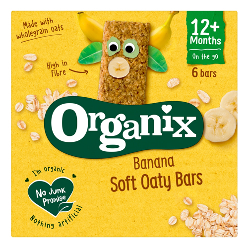ORGANIX BANANA SOFT OATY BARS 12+MONTHS 6PK 23G