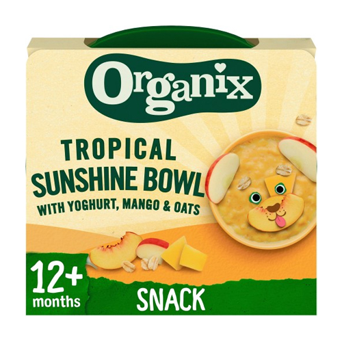 ORGANIX TROPICAL SUNSHINE BOWL WITH YOGHURT, MANGO & OATS 12 MONTHS+ 120G