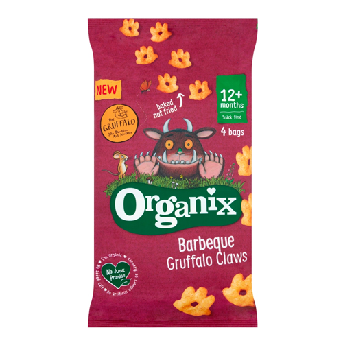 ORGANIX BARBEQUE GRUFFALO CLAWS TODDLER SNACK CORN PUFFS 12+MONTHS 4PK 15G