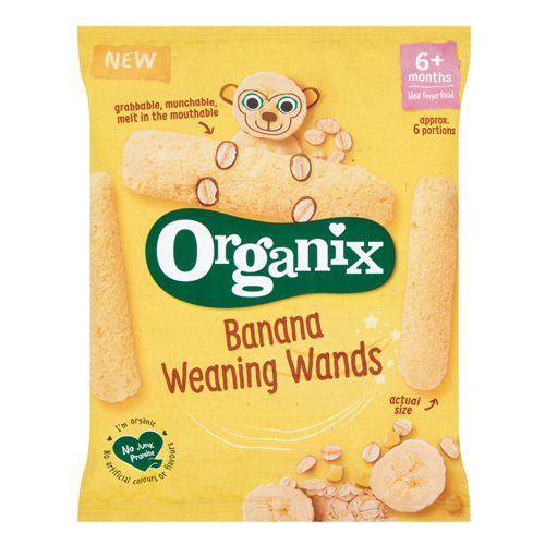ORGANIX BANANA WEANING WANDS 6+ MONTHS 25G