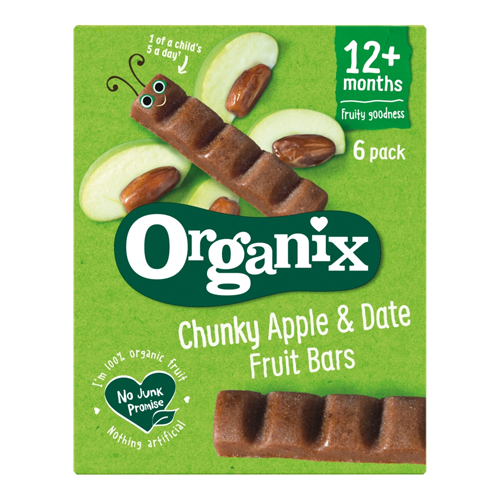 ORGANIX APPLE & DATE ORGANIC FRUIT SNACK BAR 6PK 17G