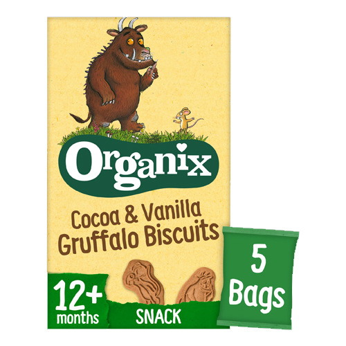 ORGANIX COCOA & VANILLA GRUFFALO BISCUITS 12+ MONTHS 5PK 20G