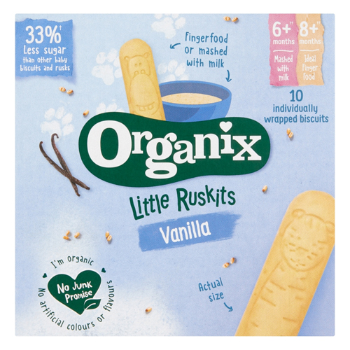 ORGANIX LITTLE RUSKITS VANILLA 10 X 6G (60G)
