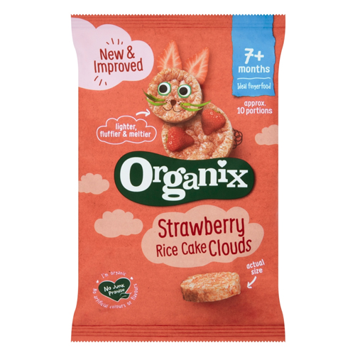 ORGANIX STRAWBERRY RICE CAKE CLOUDS 7+ MONTHS 40G
