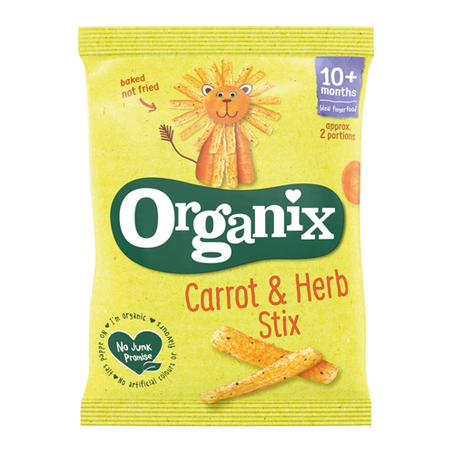 ORGANIX CARROT STIX & HERB TODDLER SNACK CORN PUFFS 10+MONTHS 15G