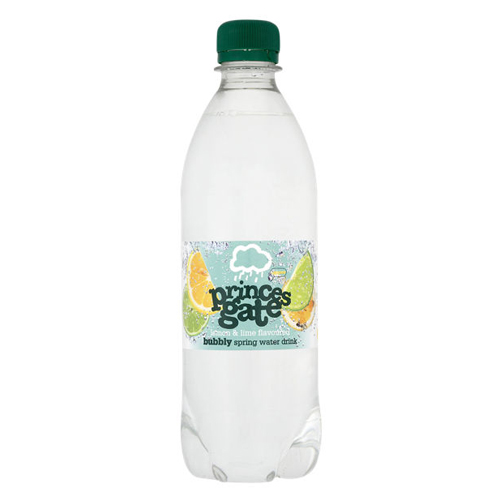 PRINCES GATE SPARKLING LEMON & LIME WATER PET 500ML