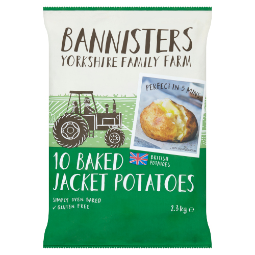 BANNISTERS 10 READY COOKED JACKET POTATOES 240G