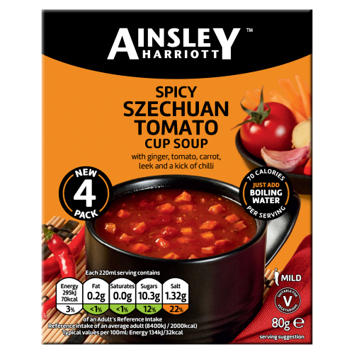 AINSLEY HARRIOTT SPICY SZECHUAN TOMATO CUP SOUP 80G