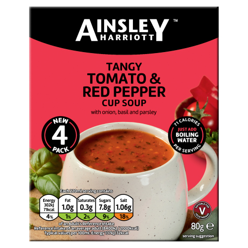 AINSLEY HARRIOTT TANGY TOMATO & RED PEPPER CUP SOUP 80G