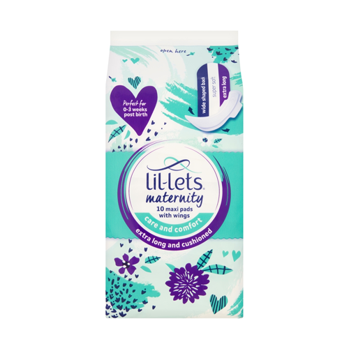 LIL-LETS PAD MATERNITY UNSCENTED X LONG 10PK