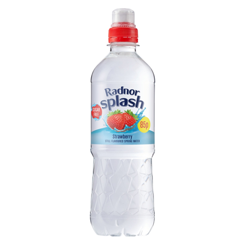 RADNOR SPLASH STRAWBERRY STILL SPRING WATER PMP 85P 500ML