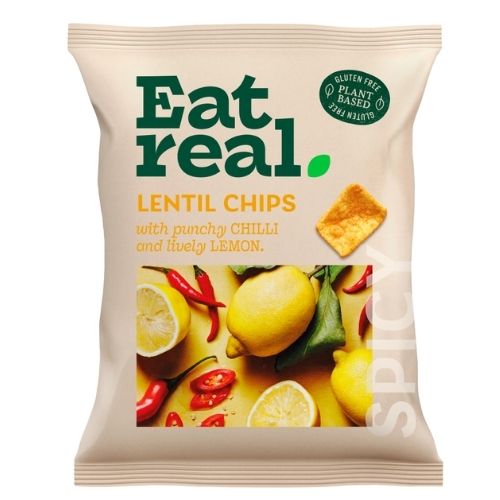 EAT REAL GRAB BAG CHILLI & LEMON LENTIL CHIPS 40G