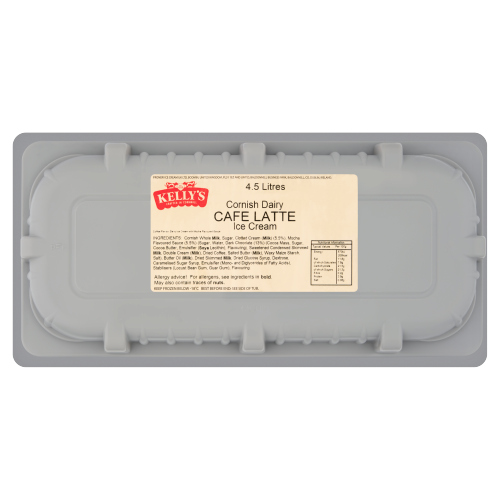 KELLY'S CORNISH DAIRY CAFELATTE ICE CREAM 4.5L