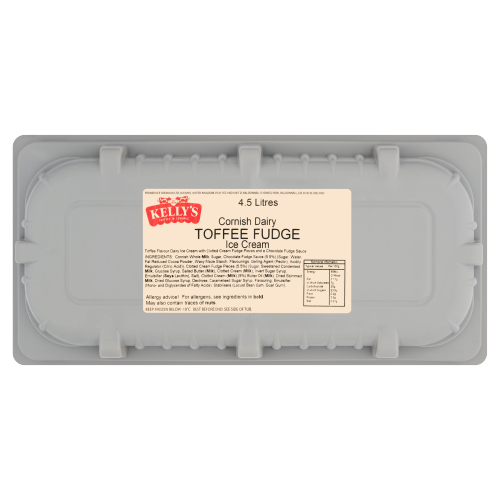 KELLY'S CORNISH DAIRY TOFFEE FUDGE ICE CREAM 4.5L