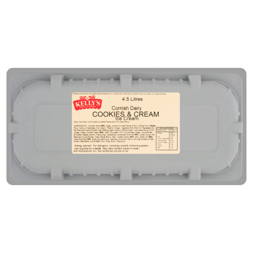 KELLY'S CORNISH DAIRY COOKIES & CREAM ICE CREAM 4.5L