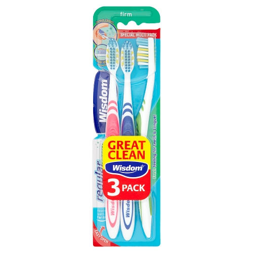 WISDOM REGULAR FRESH FIRM TOOTHBRUSH 3PK