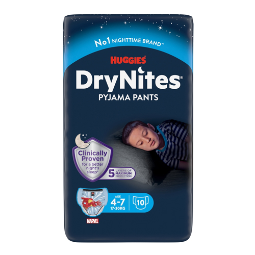 HUGGIES DRYNITES BOY 4-7 10PK