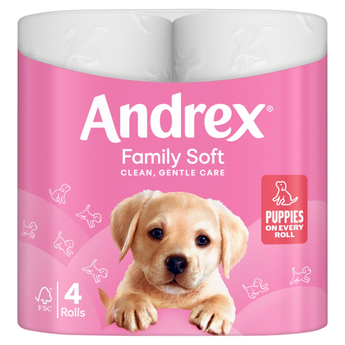 ANDREX GENTLE CLEAN TOILET TISSUE 4 ROLL