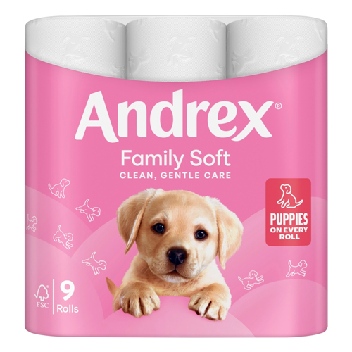 ANDREX TOILET TISSUE GENTLE CLEAN 9 ROLL