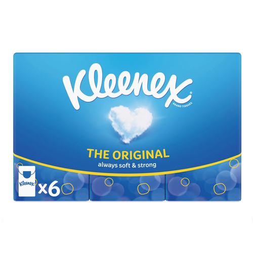 KLEENEX ORIGINAL TISSUE POCKET 6PK