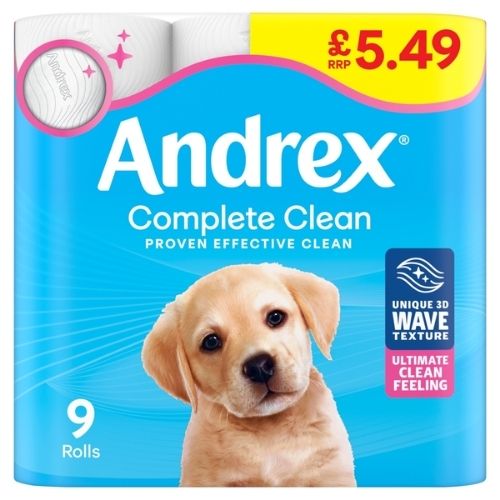 ANDREX COMPLETE CLEAN PMP £5.49 9ROLL