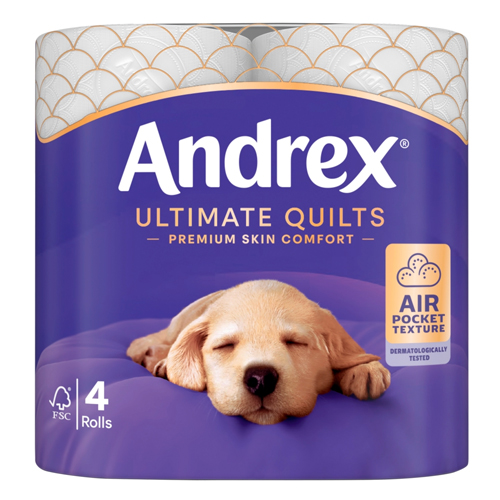 ANDREX SUPREME QUILTS TOILET TISSUE 4 ROLLS