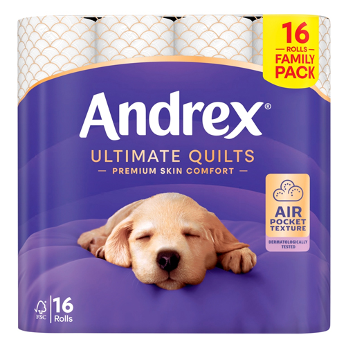 ANDREX SUPREME QUILTS TOILET TISSUE 16 ROLLS