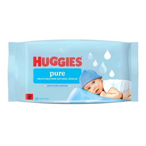 HUGGIES PURE PF BABY WIPES 48 PACK