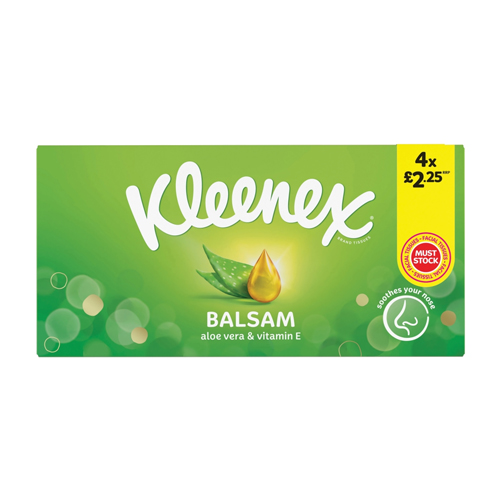 KLEENEX BALSAM TISSUES PMP £2.25 64S
