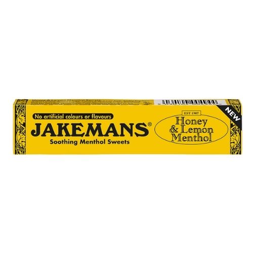 JAKEMANS HONEY & LEMON MENTHOL SOOTHING MENTHOL SWEETS 10S