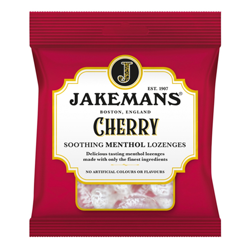JAKEMANS CHERRY MENTHOL LOZENGES BAG 73G