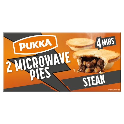 PUKKA 2 MICROWAVE STEAK PIES 2PK