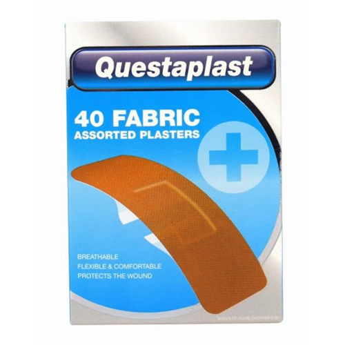 QUESTAPLAST ASSORTED FABRIC PLASTERS 40S