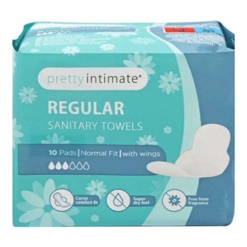 PRETTY INTIMATE REGULAR 10 SANITARY TOWELS 10S
