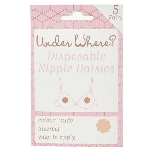 UNDER WHERE DISPOSABLE NIPPLE DAISIES NUDE 5PK