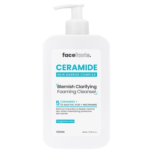 FACE FACTS CERAMIDE BLEMISH CLARIFYING FOAMING CLEANSER 400ML