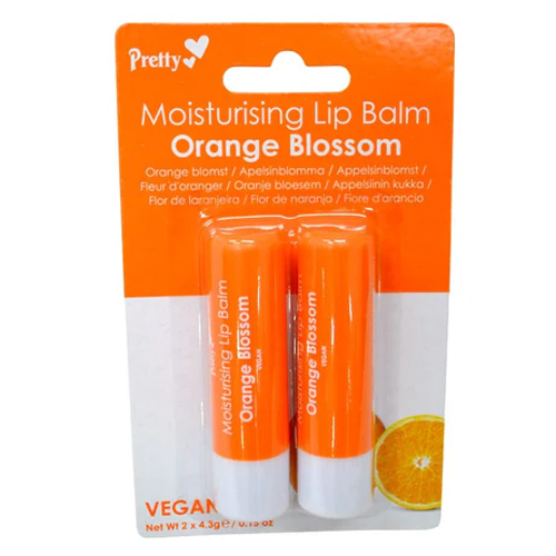 PRETTY MOISTURISING LIP BALM TWIN PACK ORANGE BLOSSOM 4.3G