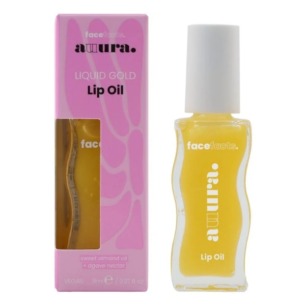 FACE FACTS AUURA LIP OIL LIQUID GOLD 8ML