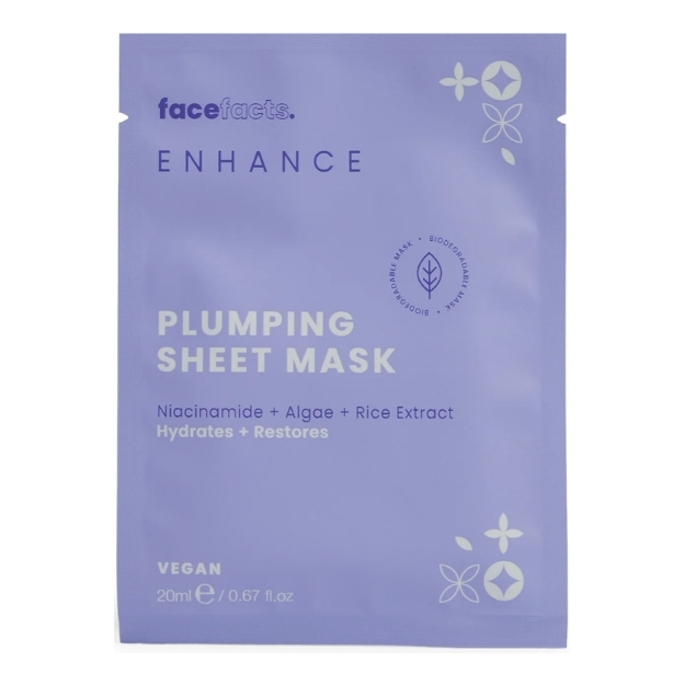 FACE FACTS ENHANCE PLUMPING SHEET MASK 20ML