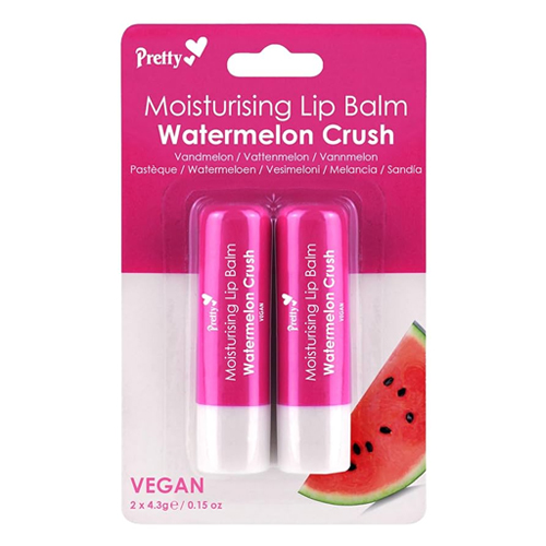 PRETTY MOISTURISING LIP BALM TWIN PACK WATERMELON CRUSH4.3G