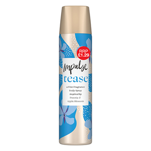 IMPULSE BODY SPRAY TEASE PMP £1.29 75ML